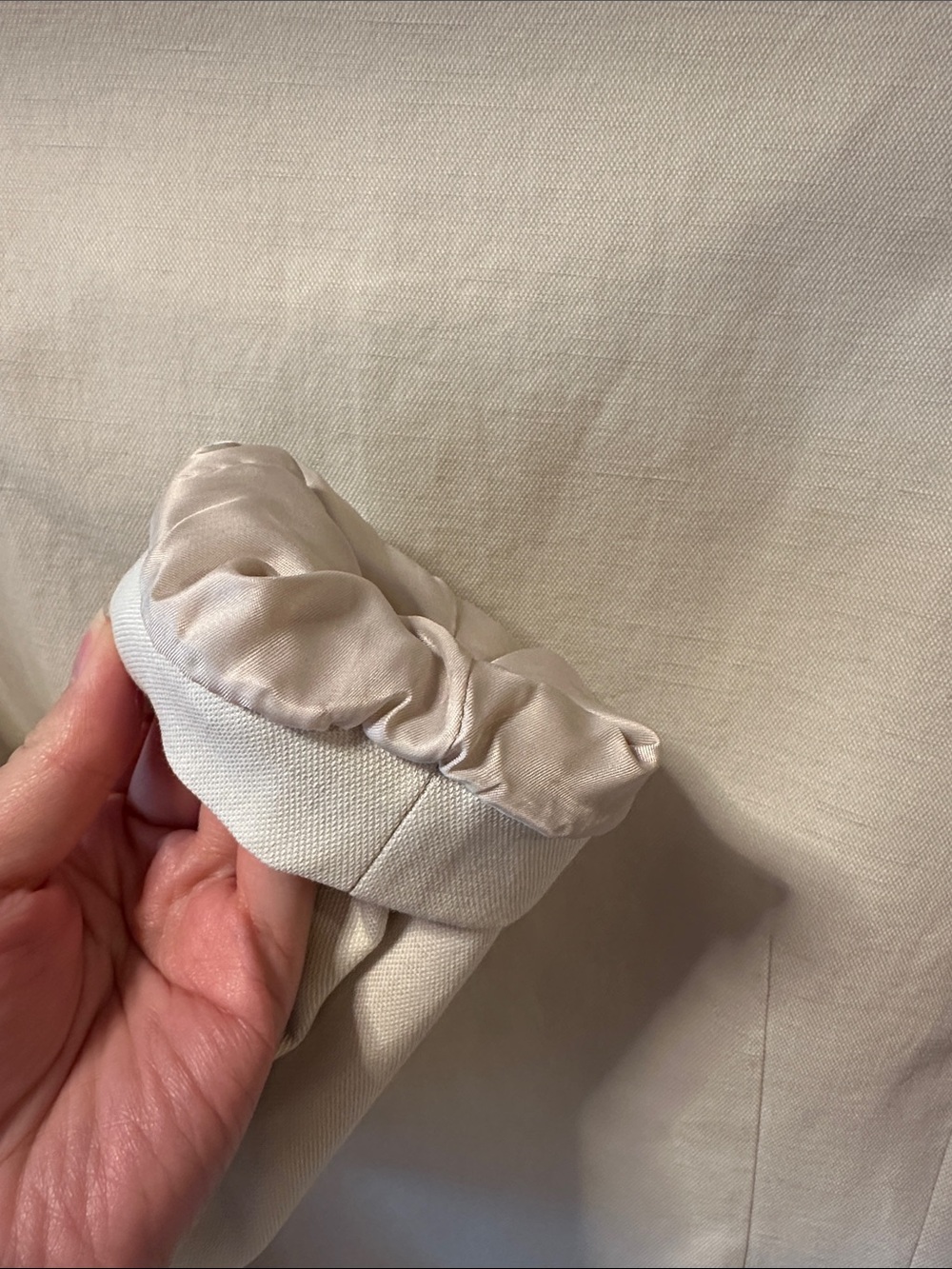Mango Linen Cream Button-Front Jacket - Picture 6 of 7